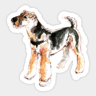 Airedale terrier in watercolors Sticker